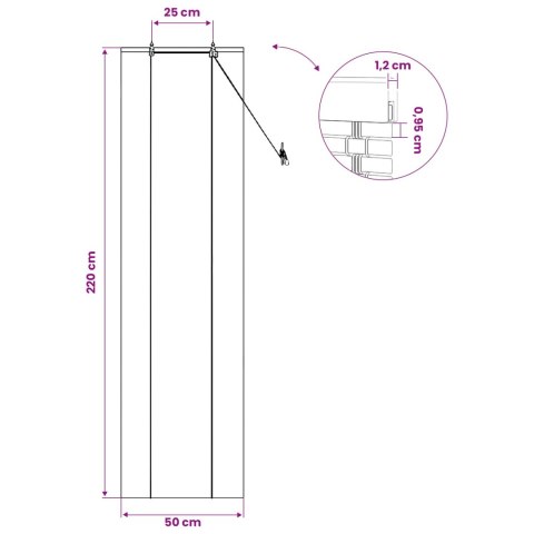 VidaXL Roleta brązowy 50 x 220 cm Bambus