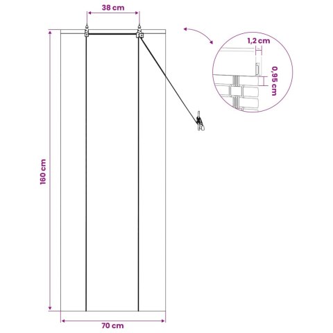 VidaXL Roleta brązowy 70 x 160 cm Bambus