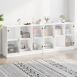 BIBLIOTECZKA Z DRZWICZKAMI BIAŁA 204X37X75CM