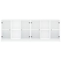 BIBLIOTECZKA Z DRZWICZKAMI BIAŁA 204X37X75CM
