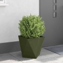 VidaXL Donica 2 pcs Zielony oliwkowy 40 x 40 x 40 cm Stal