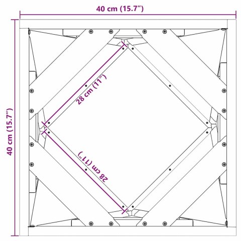 VidaXL Donica 2 pcs Zielony oliwkowy 40 x 40 x 40 cm Stal