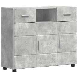 VidaXL Drewniana szafka z szufladą Betonowy szary 88,5 x 30,5 x 73 cm