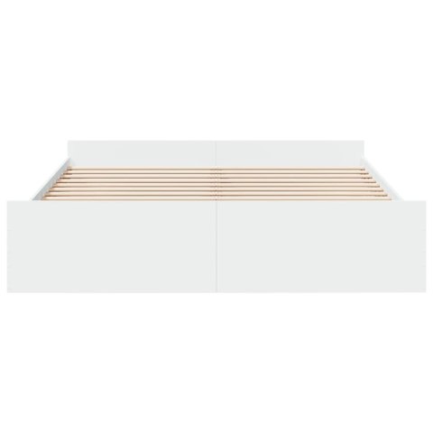 RAMA ŁÓŻKA Z SZUFLADAMI BIAŁA 200X200CM