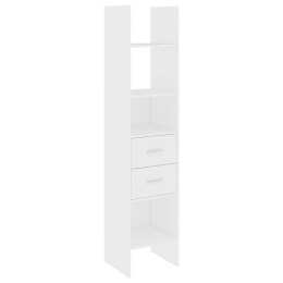 REGAŁ NA KSIĄŻKI BIAŁY 40X35X180CM MATERIAŁ DREWNOPOCHODNY