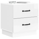 SZAFKA NOCNA 2 PCS BIAŁY WYSOKI POŁYSK 43X34,5X44,5CM