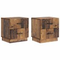 SZAFKA NOCNA Z SZUFLADĄ 2 PCS STARE DREWNO 43X34,5X44,5CM