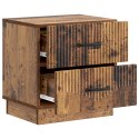 SZAFKA NOCNA Z SZUFLADĄ 2 PCS STARE DREWNO 43X34,5X44,5CM