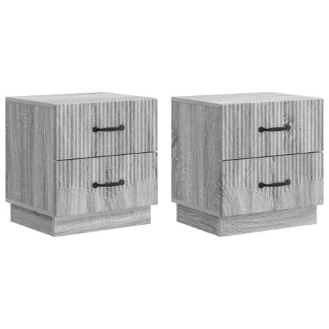 SZAFKA NOCNA Z SZUFLADĄ 2 PCS SZARY SONOMA 43X34,5X44,5CM