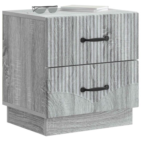 SZAFKA NOCNA Z SZUFLADĄ 2 PCS SZARY SONOMA 43X34,5X44,5CM
