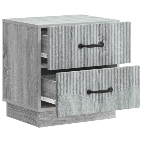 SZAFKA NOCNA Z SZUFLADĄ 2 PCS SZARY SONOMA 43X34,5X44,5CM