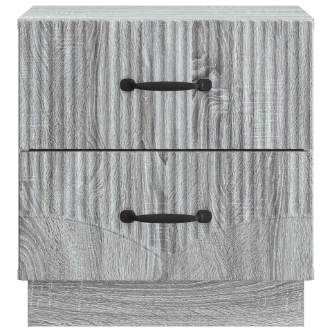 SZAFKA NOCNA Z SZUFLADĄ 2 PCS SZARY SONOMA 43X34,5X44,5CM