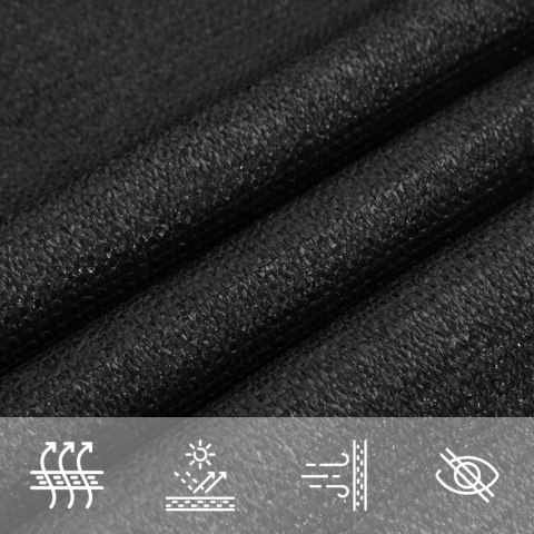 ŻAGIEL PRZECIWSŁONECZNY 160 G/M² CZARNY 6X6 M HDPE