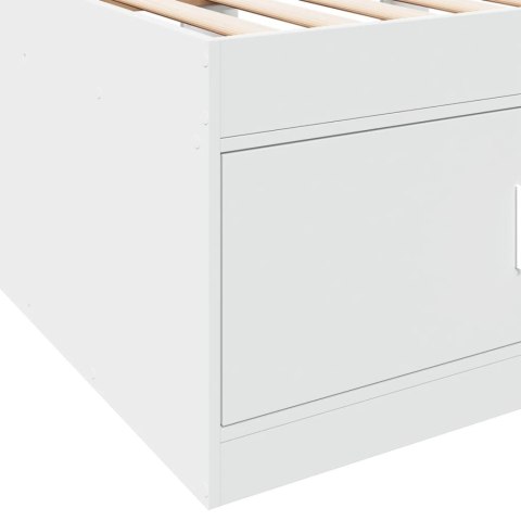 ŁÓŻKO DZIENNE Z SZUFLADAMI BEZ MATERACA BIAŁE 100X200CM