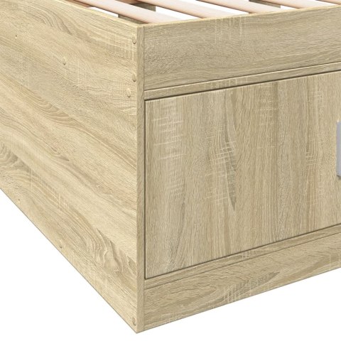 ŁÓŻKO DZIENNE Z SZUFLADAMI BEZ MATERACA DĄB SONOMA 100X200CM