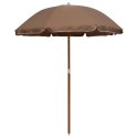 PARASOL OGRODOWY NA STALOWYM SŁUPKU 180CM TAUPE