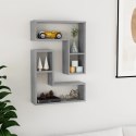 PÓŁKI ŚCIENNE 2 SZT. SZAROŚĆ BETONU 50X15X50CM