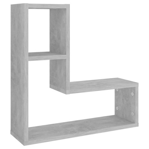 PÓŁKI ŚCIENNE 2 SZT. SZAROŚĆ BETONU 50X15X50CM