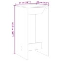 STOLIK BAROWY CZARNY 51X50X103,5CM MATERIAŁ DREWNOPOCHODNY