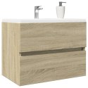 SZAFKA POD UMYWALKĘ DĄB SONOMA 60X38,5X45CM PŁYTA WIÓROWA