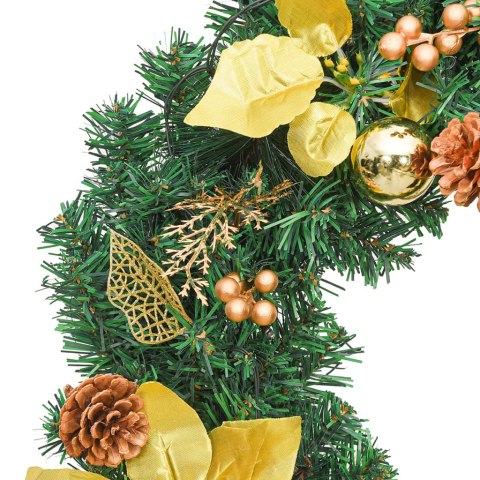 WIENIEC BOŻONARODZENIOWY Z DIODAMI LED ZIELONY 60CM PVC