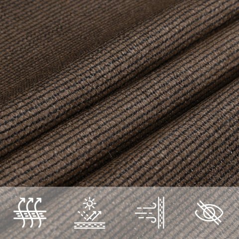 ŻAGIEL PRZECIWSŁONECZNY 160 G/M² BRĄZOWY 3X4,5 M HDPE