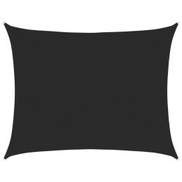 VidaXL Żagiel przeciwsłoneczny, 160 g/m², prostokątny, czarny, 6x8 m