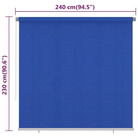ROLETA ZEWNĘTRZNA 240X230CM NIEBIESKA HDPE