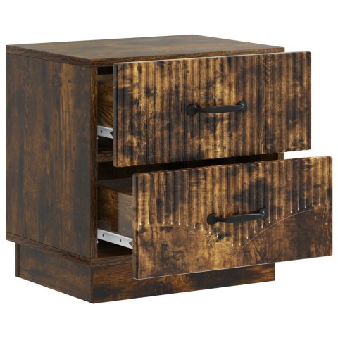 SZAFKA NOCNA Z SZUFLADĄ 2 PCS DĄB WĘDZONY 43X34,5X44,5CM