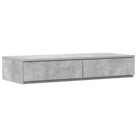 SZUFLADY DO ŁÓŻKA Z SZUFLADĄ BETONOWY SZARY 90X36,5X16,5CM