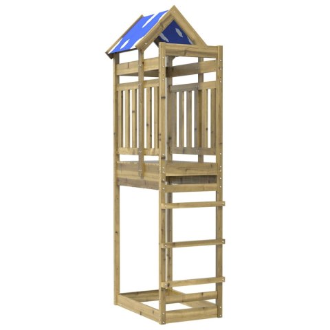 WIEŻA ZABAW BRĄZOWY 52,5X85X239CM DREWNO IMPREGNOWANE LITE