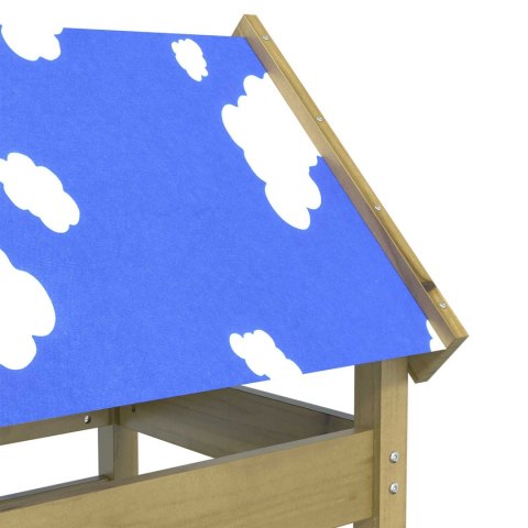 WIEŻA ZABAW BRĄZOWY 85X52,5X239CM DREWNO IMPREGNOWANE LITE