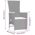 9-CZ. ZESTAW MEBLI OGRODOWYCH Z PODUSZKAMI SZARY RATTAN PE