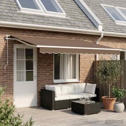 VidaXL Markiza wysuwana Ciemnoszary 450 × 350 cm Poliester i aluminium