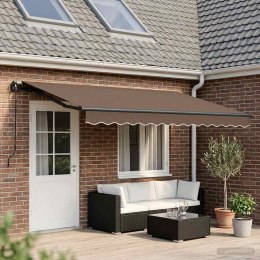 VidaXL Markiza wysuwana Ciemnoszary 450 × 350 cm Poliester i aluminium