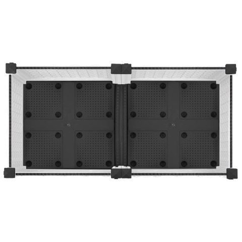 VidaXL Donica ogrodowa na kółkach Biały 80 x 40 x 33 cm PP