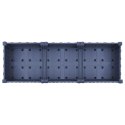 VidaXL Donica ogrodowa na kółkach Niebiesko-szary 120 x 40 x 33 cm PP