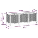 VidaXL Donica ogrodowa na kółkach brązowy 120 x 40 x 44 cm PP