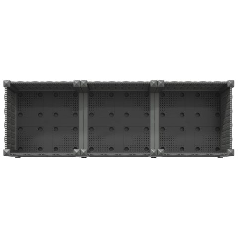VidaXL Donica ogrodowa na kółkach jasnoszary 120 x 40 x 48 cm PP
