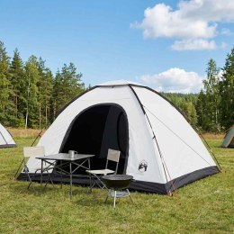 VidaXL Namiot campingowy z dachem Biały Blackout 335 x 275 x 180 cm