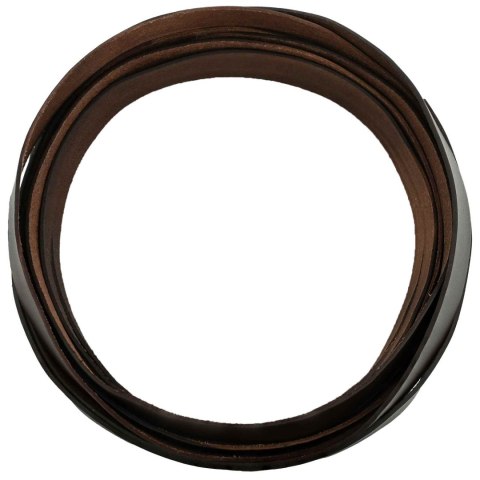 SKÓRZANY PASEK CIEMNY BRĄZ 200X3,5CM SKÓRA