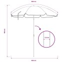PARASOL OGRODOWY PLAŻOWY 160CM UCHYLNY REGULOWANA WYSOKOŚĆ POMARAŃCZOWY