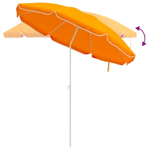 PARASOLKA OGRODOWA 240CM POLIESTER 170T POMARAŃCZOWY