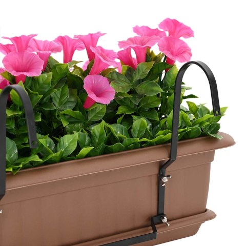 VidaXL Sztuczne Kwiaty Purpurowy czerwony 55 x 20 x 55 cm PE i stal