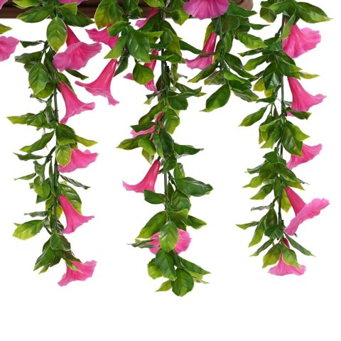 VidaXL Sztuczne Kwiaty Purpurowy czerwony 55 x 20 x 55 cm PE i stal