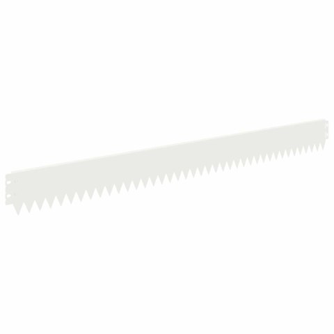 VidaXL Krawężnik do trawnika 10 pcs 103 x 10 cm Stal Biały