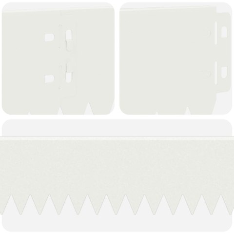 VidaXL Krawężnik do trawnika 10 pcs 103 x 10 cm Stal Biały