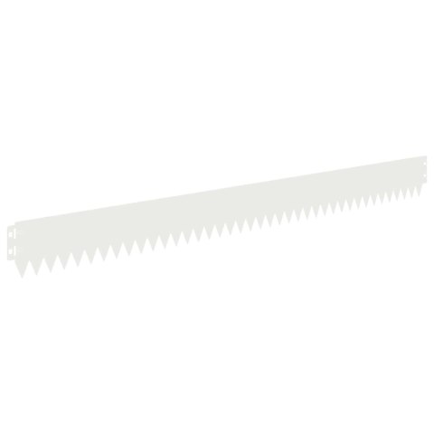 VidaXL Krawężnik do trawnika 10 pcs 103 x 10 cm Stal Biały