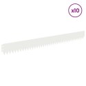 VidaXL Krawężnik do trawnika 10 pcs 103 x 10 cm Stal Biały
