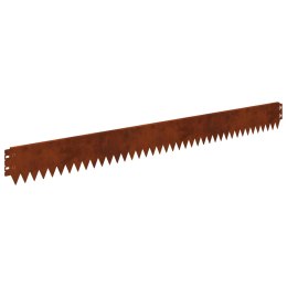 VidaXL Krawężnik do trawnika 10 pcs 103 x 10 cm Stal Rdzawy